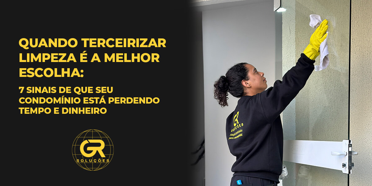 Capa terceirizar limpeza de condomínios
